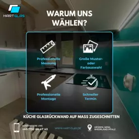 Bild von Hartglas - Küche Glasrückwand / Glas auf Maß