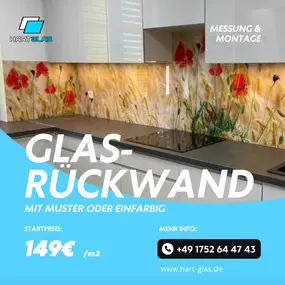 Bild von Hartglas - Küche Glasrückwand / Glas auf Maß