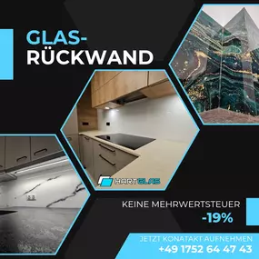 Bild von Hartglas - Küche Glasrückwand / Glas auf Maß