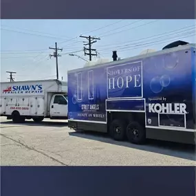 Trailer with showers for charity organization