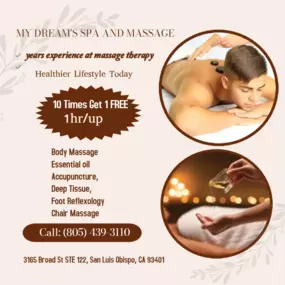 The full body massage targets all the major areas of the body that are most subject to strain and
discomfort including the neck, back, arms, legs, and feet. 
If you need an area of the body that you feel needs extra consideration, 
such as an extra sore neck or back, feel free to make your massage therapist aware and
they will be more than willing to accommodate you.