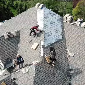 Photo of a home in Washington Twp Ohio halfway through full replacement.