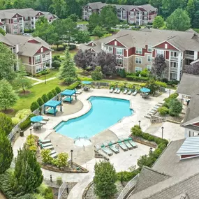 Aerial view of the property