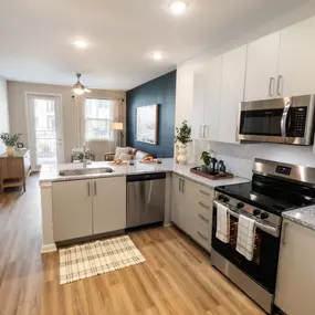 Kitchen and living room