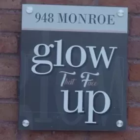 glow that face up wall sign