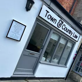 The front of the Town and Country Law office in Stamford.