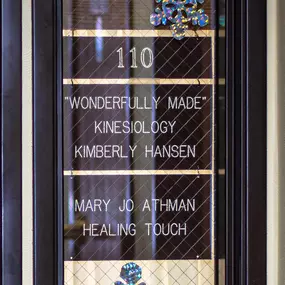 The entrance to Wonderfully Made, where faith and healing meet.