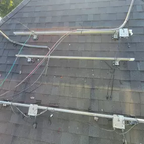 Removing solar panel sysyem for roof system replacement on a fire claim. We will be re-installing as soon as the roof system is replaced.