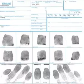 FBI Ink Fingerprint Card