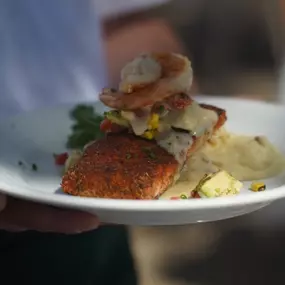BRONZED SALMON + SHRIMP
