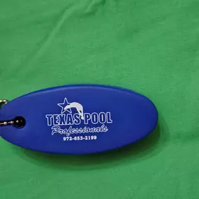 Texas Pool Professionals floating key chain