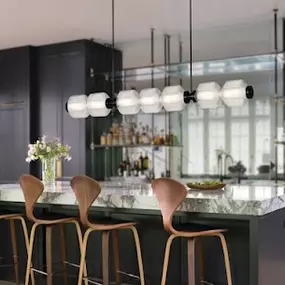 linear chandelier for kitchen island