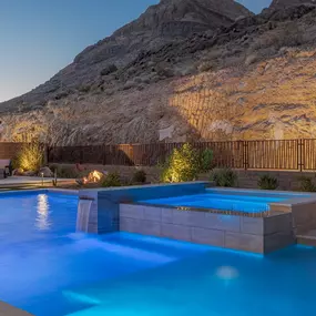 Night View of the Pool by Watters Aquatech