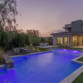 Night View of the Pool by Watters Aquatech