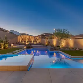 Night View of the Pool by Watters Aquatech