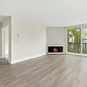 Parkway Plaza Apartments Living Room with Fireplace