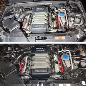 Gründliche Motorwäsche in Munster – AT Clean Service sorgt für saubere Motorräume, schützt vor Korrosion und verbessert den Fahrzeugwert. Perfekt für Gebrauchtwagenverkauf oder Pflege im Alltag.