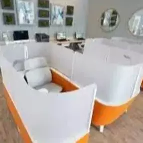 Private study cubes.