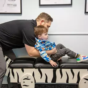 Dr. Zuidema treating a pediatric patient