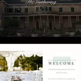 Custom website design for The Gathering in Shawano, Wisconsin.
