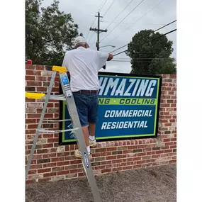 Old Brand Comes Down, New Brand Steps Up
Technicians work to detach the final panel of the Trust Heating & Air sign, making room for the launch of Techmazing Heating & Cooling. This moment represents growth, innovation, and a renewed commitment to being the leading HVAC contractor for air conditioning repair, furnace service, and refrigeration solutions in the region.