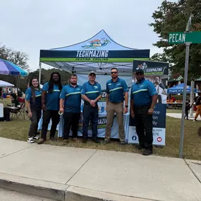 The Techmazing team at the Loganville Autumn Fest, providing information about heating and cooling
