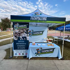 The Techmazing tent, set up at Autumn Fest