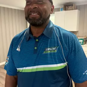 Andre, one of Techmazing Heating & Cooling's amazing comfort specialists, helping people stay warm in winter and cool in the summer