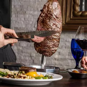 Enjoy continuous servings of meat, carved table-side by the restaurant gauchos.