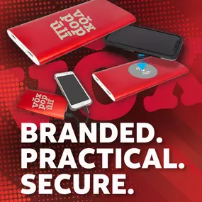 Custom-branded promotional products that boost brand visibility and leave a lasting impression — from drinkware and office supplies to tech accessories and apparel, all tailored to represent your company with style and purpose.