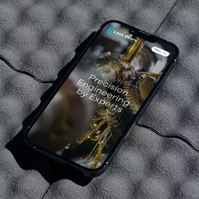 The website we developed for Leek Gears, shown running on a mobile device