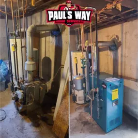 Old furnace replacement with high-efficiency heating system — expert heating service in Holbrook, NY by Paul's Way.