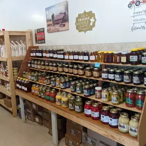 We have many of Amish jams,jelly's, and canned goods.