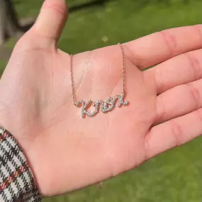 Personalized Diamond Name Necklace