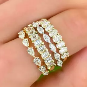 Diamond Wedding Ring Stack