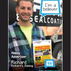 Happy Advertiser, Richard with Richard's Paving