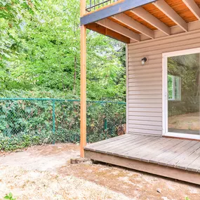 A deck and a fence