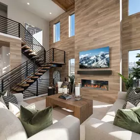 Great rooms with cozy fireplaces