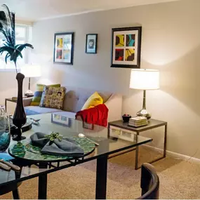 Living Room And Dining Area at Wood Creek Apartments