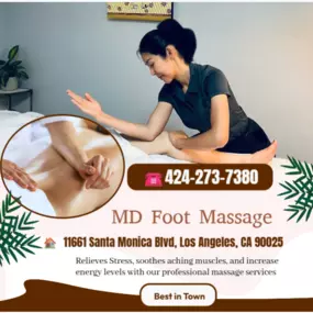 Massage techniques are commonly applied with hands, fingers, 
elbows, knees, forearms, feet, or a device. 
The purpose of massage is generally for the treatment of 
body stress or pain.