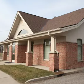 The exterior of the First National Bank of Milaca Gilman office!