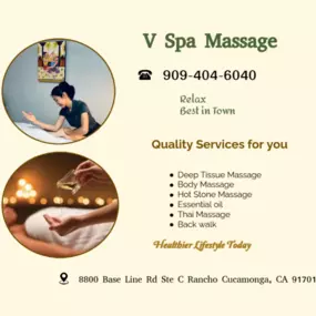 Massage techniques are commonly applied with hands, fingers, 
elbows, knees, forearms, feet, or a device. 
The purpose of massage is generally for the treatment of 
body stress or pain.