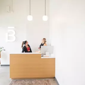 Front Desk - stop here to say hi and check in!