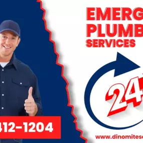 Emergency plumbing services in Texas available 24/7 from Dinomite Services.