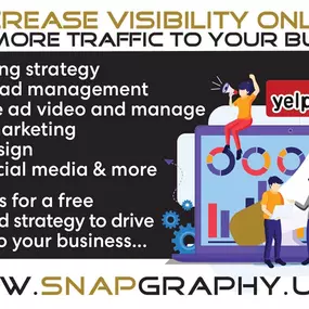 Snapgraphy is a results-driven digital marketing agency dedicated to helping local businesses thrive online. Through strategic SEO, targeted advertising, and engaging social media campaigns, we drive high-quality traffic to your website and storefront. Our expert team delivers measurable results—boosting visibility, increasing customer engagement, and converting clicks into loyal clients. With Snapgraphy, local businesses see real growth, real traffic, and real success. Let us take your brand to