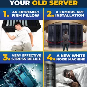 Funny image about what you can do with old servers