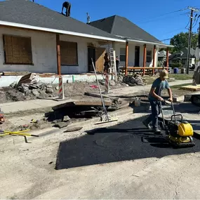 We deal with the city and most of the time we will patch the road ourselves.