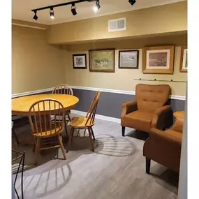 Lounge area 3 at Pathfinder Farm Distillery Cocktail Bar and Tasting Room in Boonsboro Maryland.