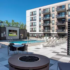 Pool With Deck at Arcata Apartments
