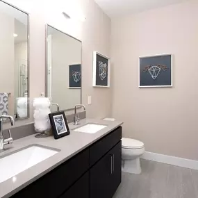 Bathroom with Quartz Countertop at Dylan at RiNo, Denver, Colorado